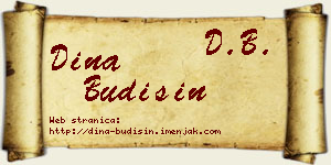 Dina Budišin vizit kartica